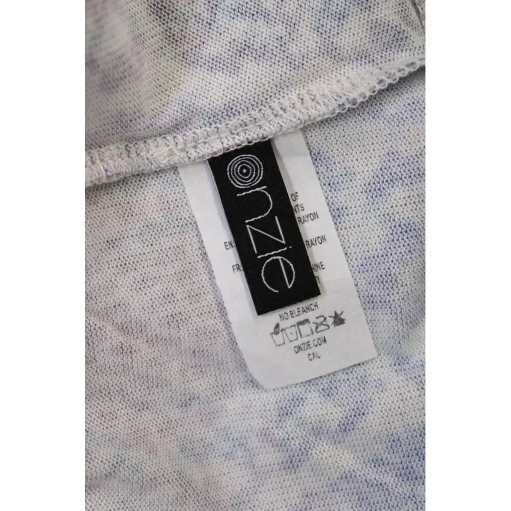 ONZIE Womens Geometric Print Long Sleeve High-Low Sweatshirt Multicolor Size M/L